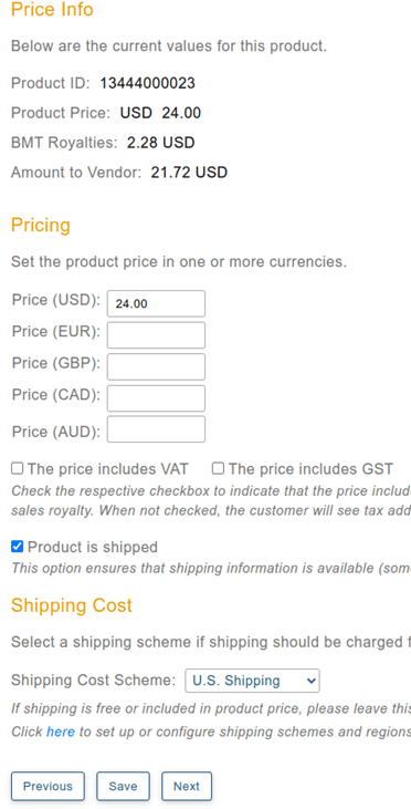 Price Info